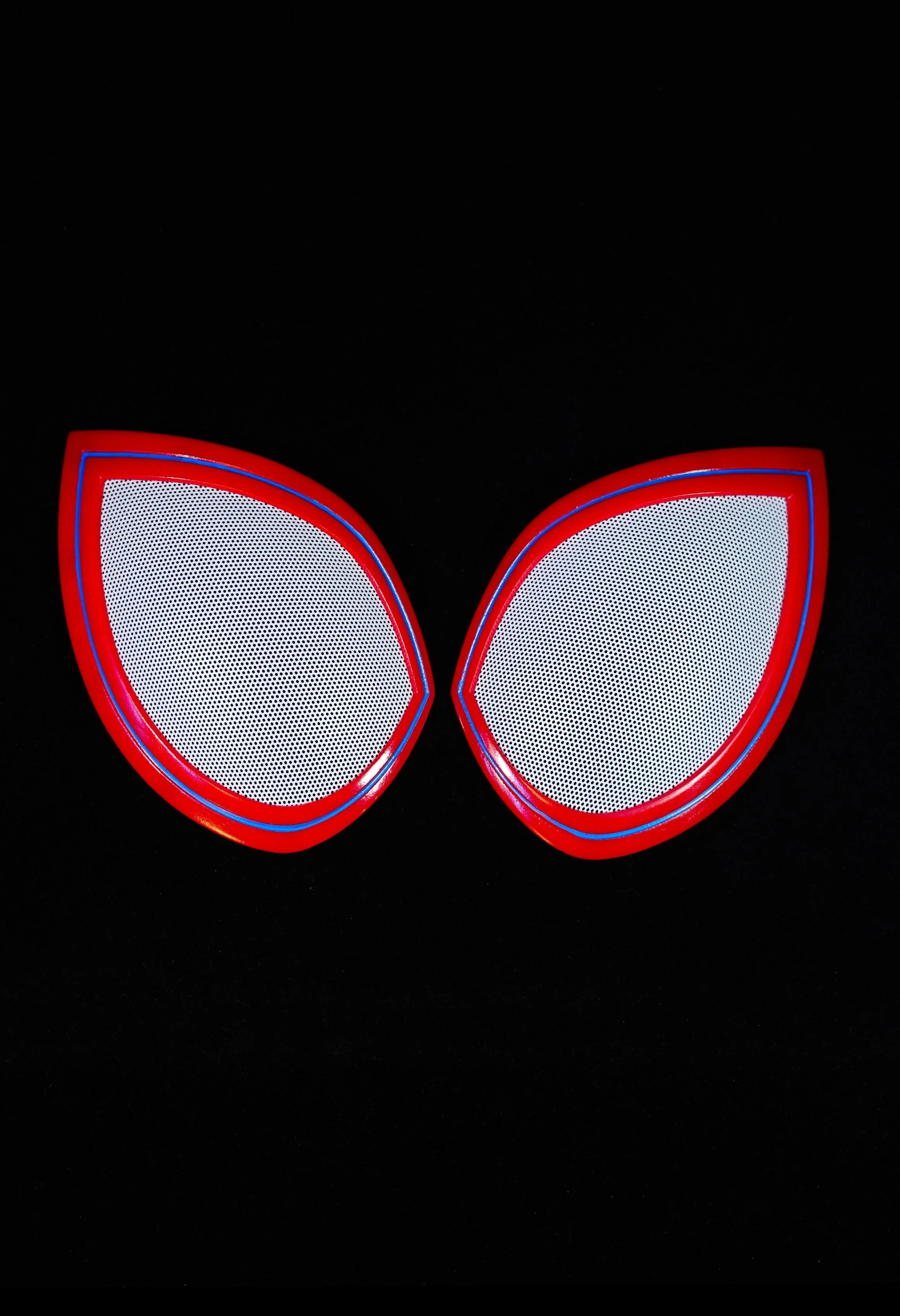 VIP PRO Black-Red Mask With Face Shell (Big Lenses)