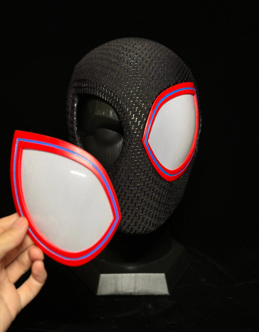 VIP PRO Black-Red Mask With Face Shell (Big Lenses)